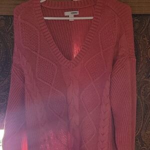 Sonoma Women's Coral V-Neck Sweater